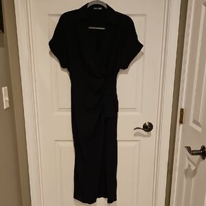 Elegant Black Wrap Dress